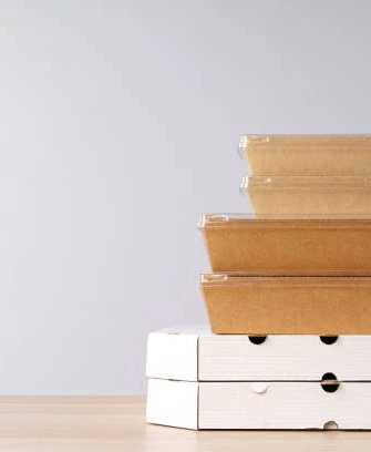 cardboard food boxes from craft and pizza boxes