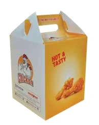 Durable cardboard food box for restaurants and catering