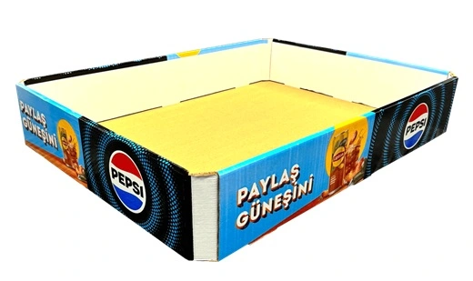 Disposable cardboard separator tray with logo